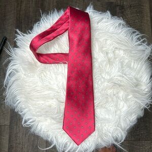 CHRISTIAN DIOR VINTAGE RED SILK TIE